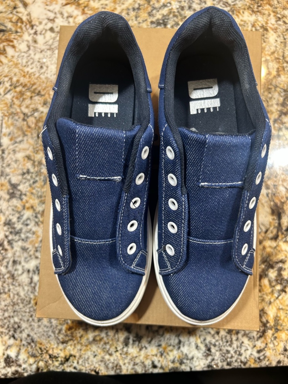 DL1961 Navy Slip-On Athletic Sneakers